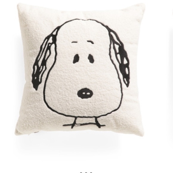 Snoopy Sherpa Peanuts Pillow, embroidered detail, 18”x18”, removable cover NEW - Picture 15 of 16